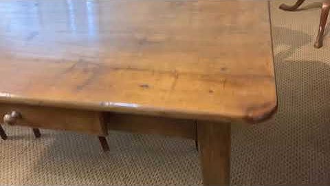 19th Century Cherry Farmhouse Table with Slide