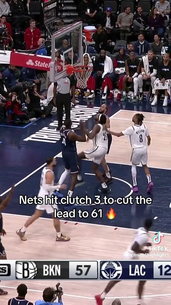 They cut the lead to 61 #hoodnews #brooklynnets #NBA #basketball #clippers #sports #omg #how #wow #i