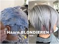 Haare RICHTIG BLONDIEREN ohne GELBE Flecken + Silver / Rose Tönung