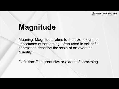 Magnitude Meaning