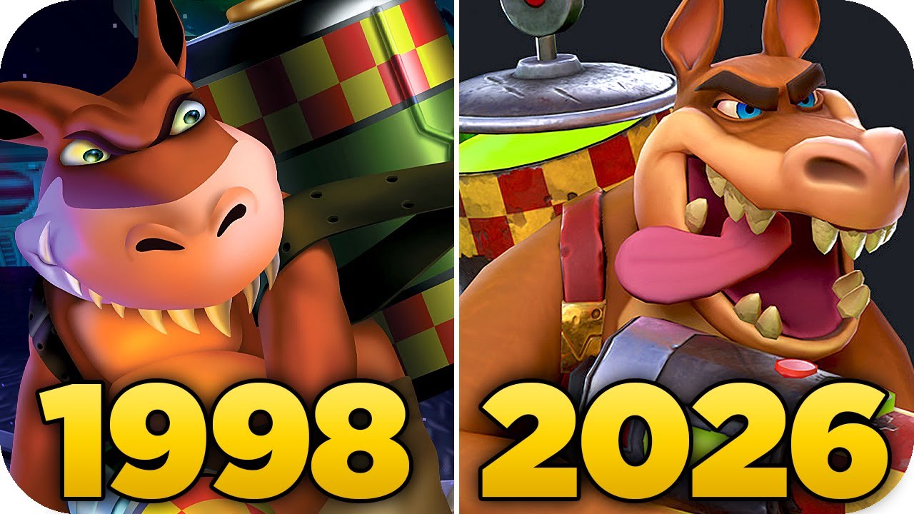 Evolution of Dingodile in Crash Bandicoot Games (1998 - 2025)