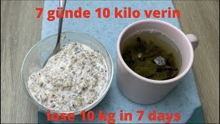 7 günde 10 kg kilo vermek kolaydır, bu karışımı sabahları için.