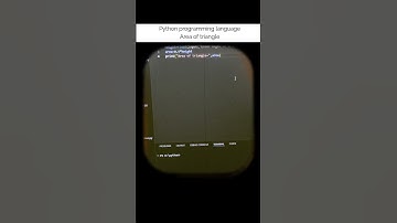 Learning Python made easy!📐 Here’s how to calculate the Area of a Triangle using just a few #coding😢