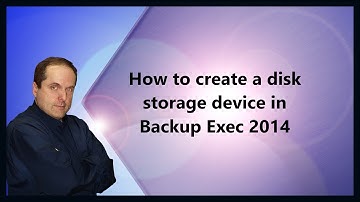 How to create a disk storage device in Backup Exec 2014