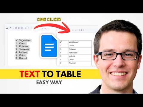 Convert Text To Table In Google Docs | Instant Method