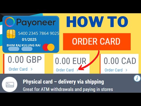 How to ORDER  a USD GBP CAD EUR Payoneer MasterCard | Easy Steps | Be Eligible With $100 |
