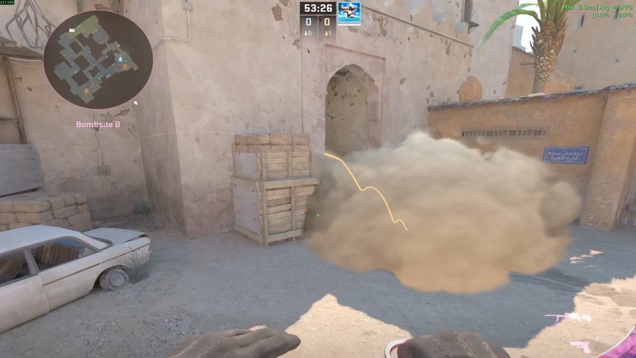 CS2 B lurk smoke Dust2