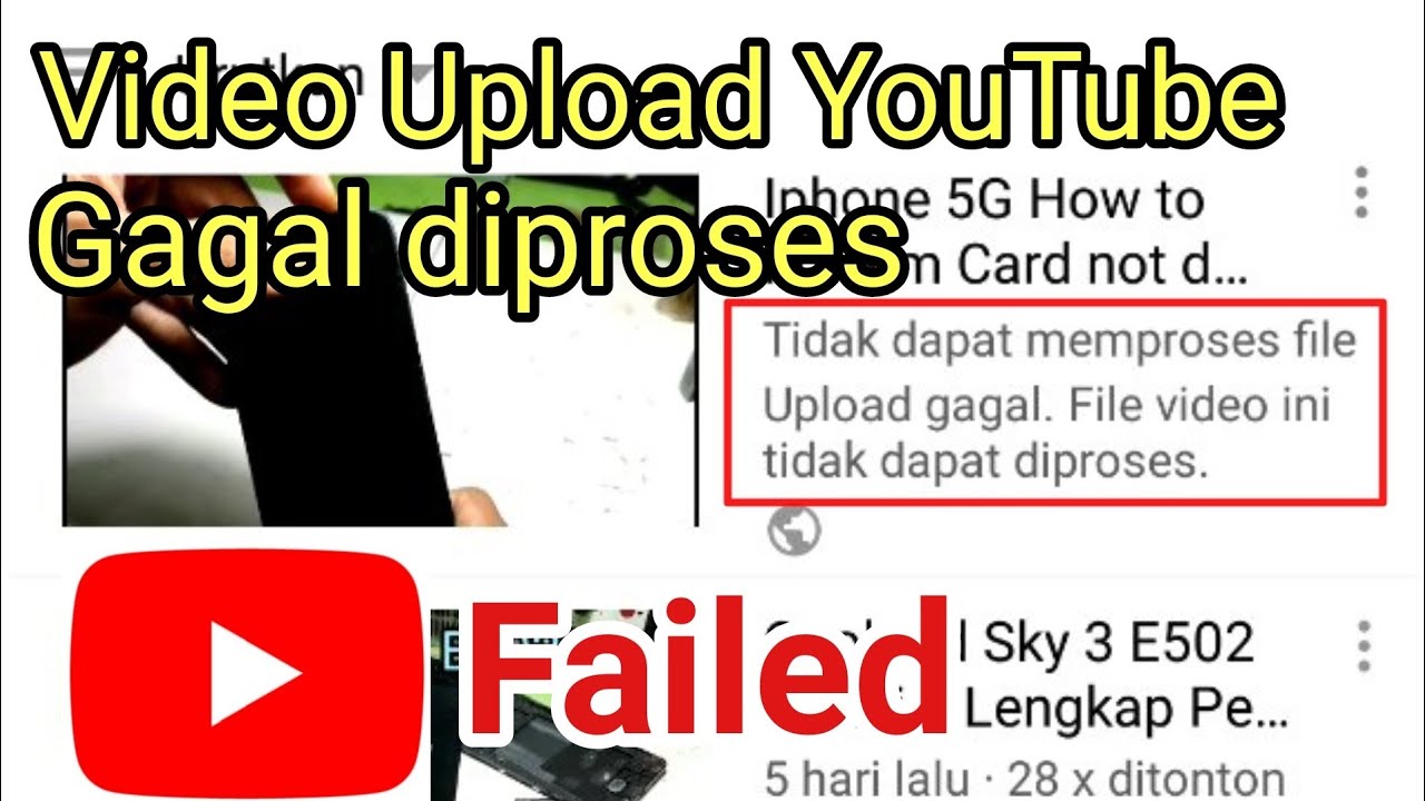 Unable to process file upload failed. This video file cannot be processed. [2020]