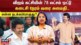 விஜய் கட்சியின் 78 லட்சம் ஓட்டு - கடைசி நேரம் வரை அமைதி... என்ன நடக்கப்போகுது? | Actor Vijay | N18V