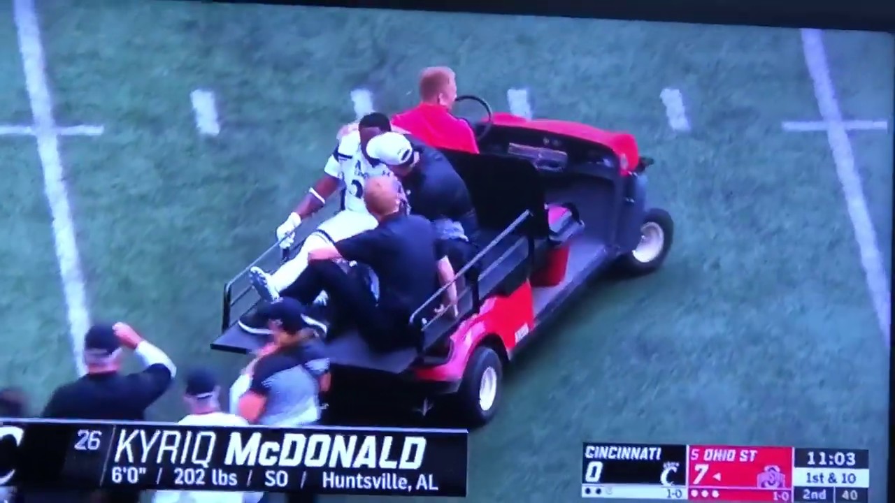Bad Cincinnati Bearcats injury YouTube