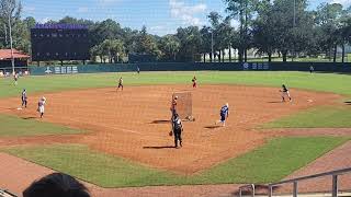 Izzy Cino 2027 University of Florida Softball Camp- takes extra base.