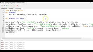 Using a Slider with Guizero
