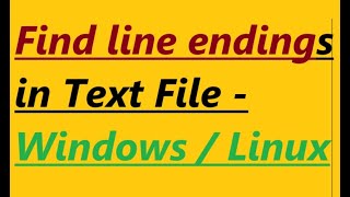 How to find out line endings in a text file