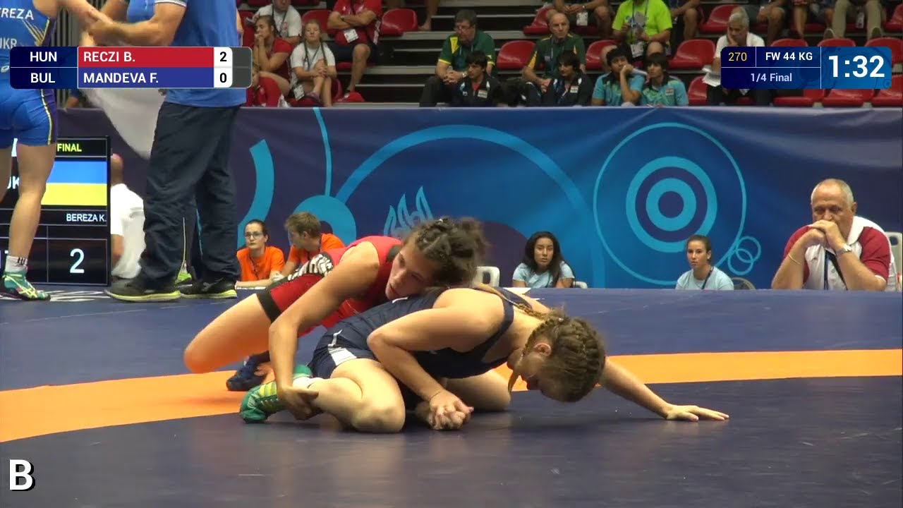 1/4 FW - 44 kg: F. MANDEVA (BUL) df. B. RECZI (HUN) by FALL, 6-5