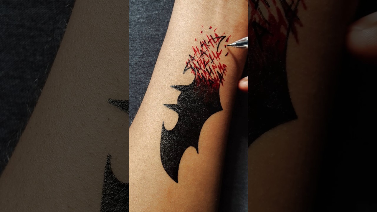 Dark Knight Symbol* | Wrist Art with Gel Pens....