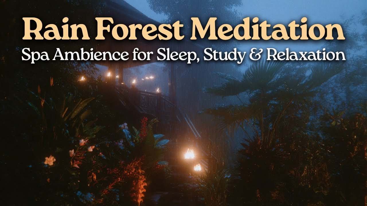 Deep Rain Forest Meditation 🌿 Spa Ambience for Sleep, Study & Relaxation [2 Hours] - Creamy Music