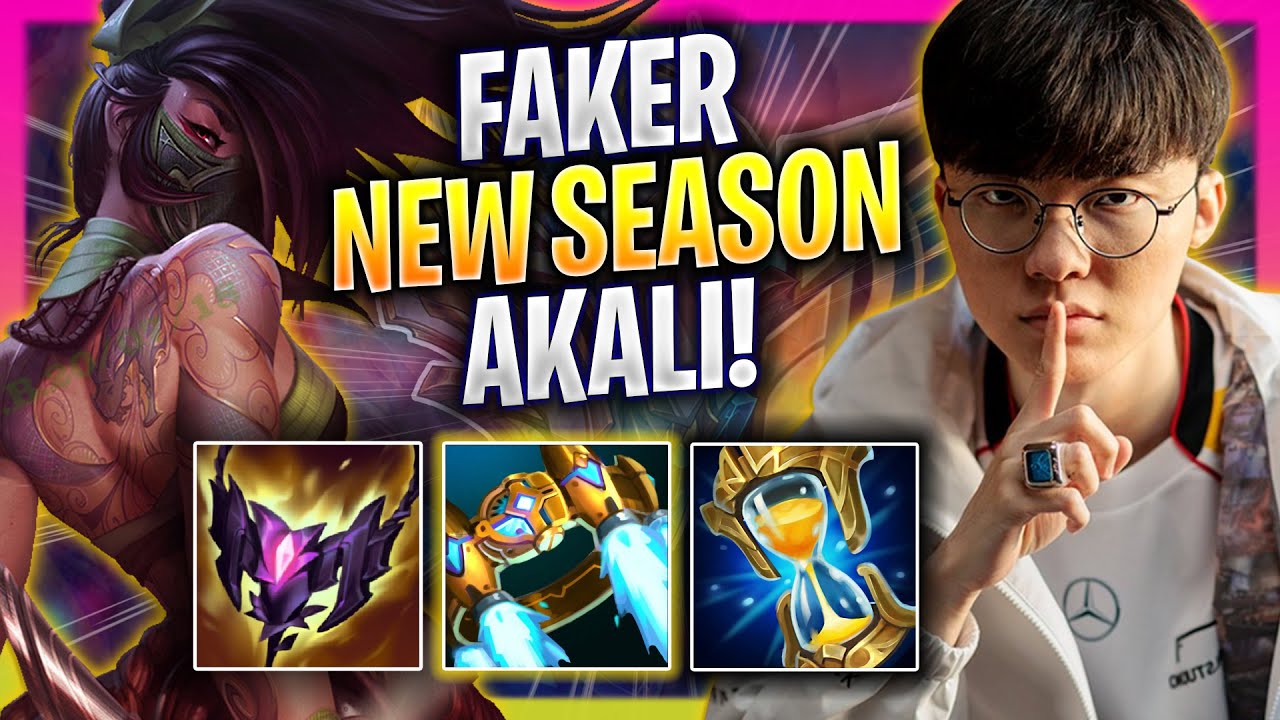 FAKER PLAYS AKALI IN A GREAT GAME IN THE NEW SEASON! - T1 Faker Plays ...