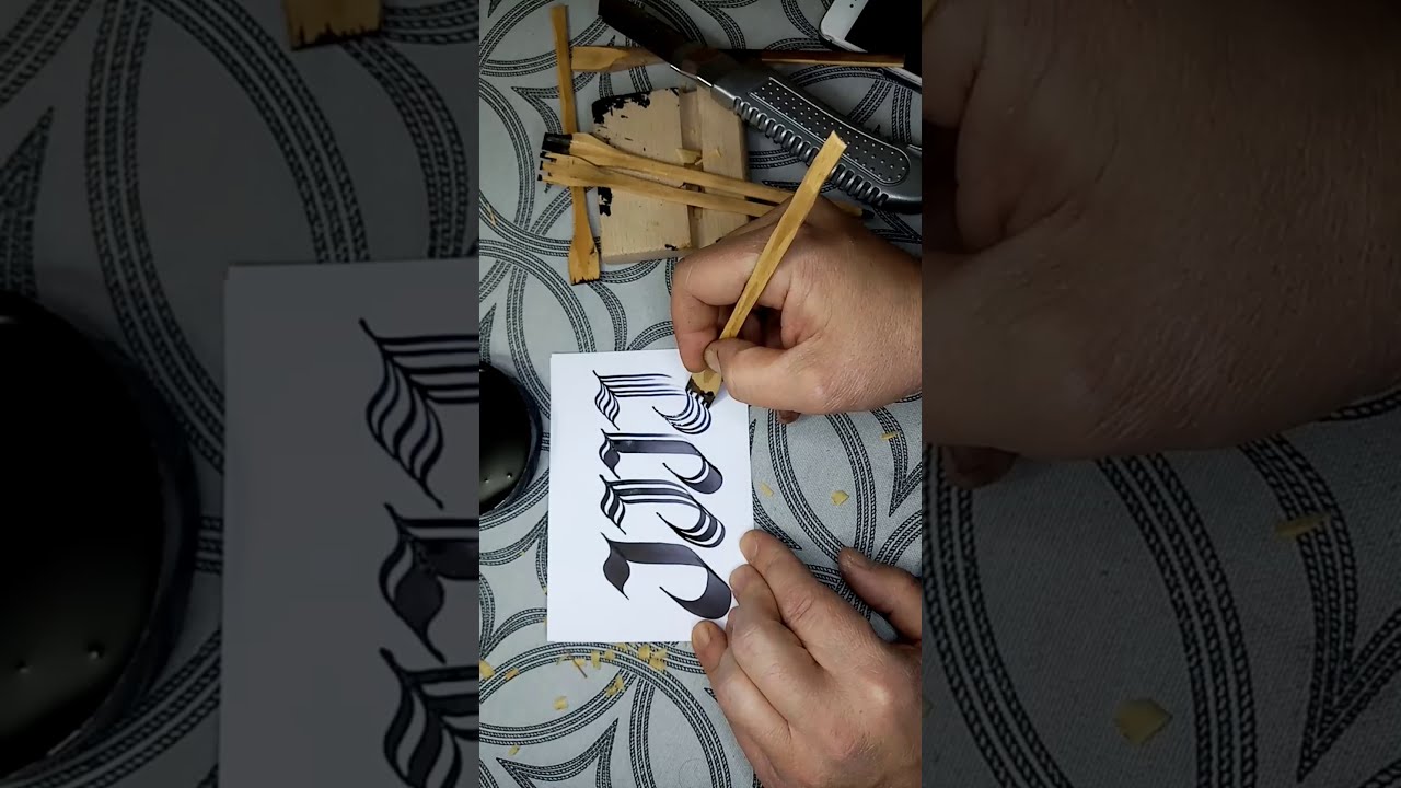 Kamış (kargı) dan kaligrafi kalemi nasıl yapılır #kaligrafi #hatsanatı #calligraphy #güzelyazı