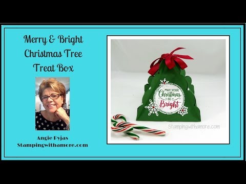 MERRY AND BRIGHT CHRISTMAS TREE TREAT BOX