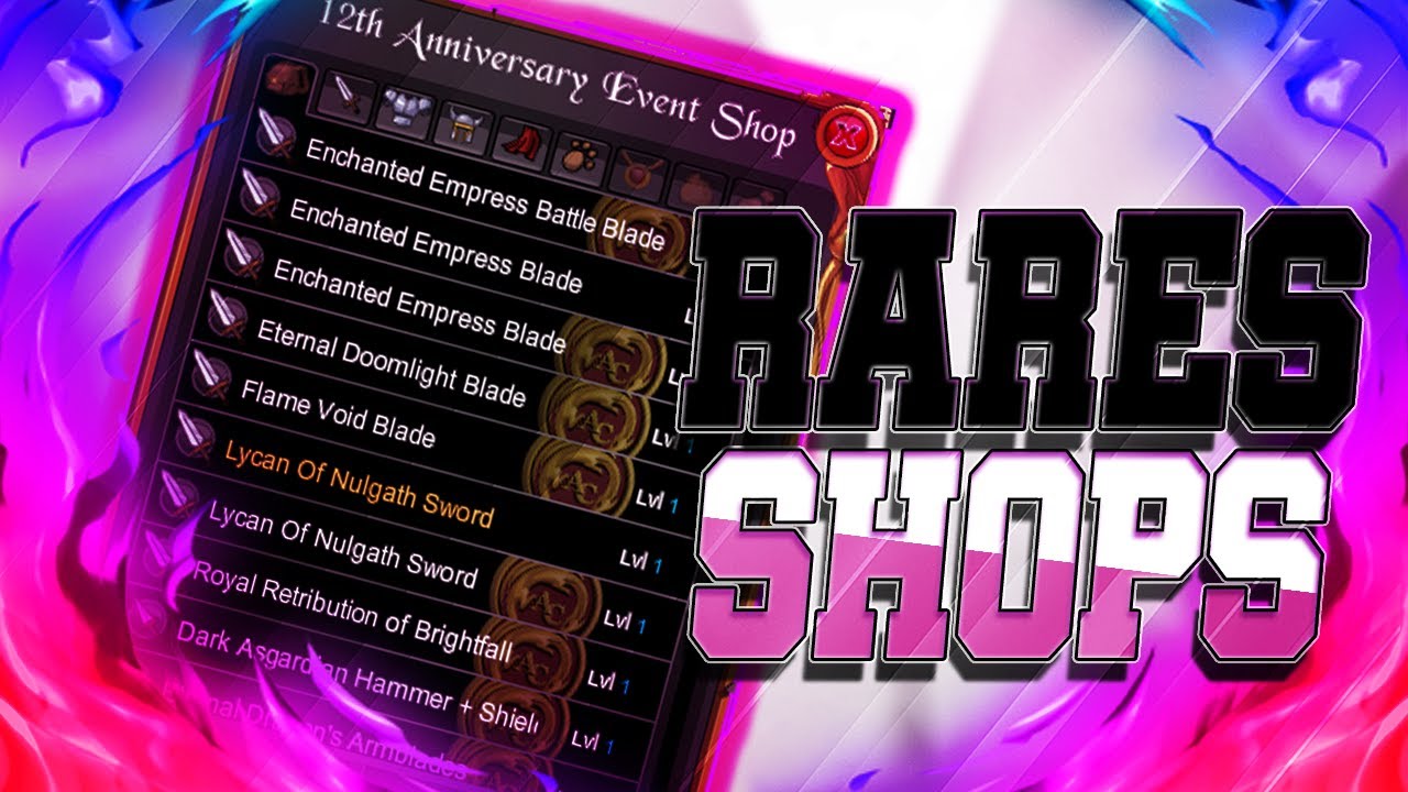 =AQW= TOP 10 RARES SHOPS IDS WORKING 2021 AQWorlds 2021 YouTube