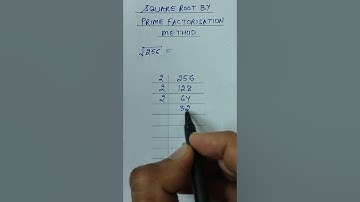 Square Root of 256 by Prime Factorisation Method