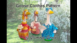For Goose Clothes! Ruffled Dress Pattern & PoseAble Wings by Glamour Goose