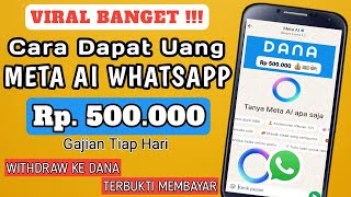 CARA MENGHASILKAN UANG DARI META AI WHATSAPP, CARA DAPAT UANG DARI INTERNET, HOW TO MAKE MONEY