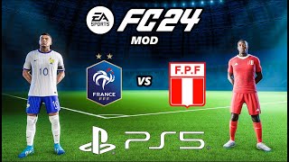 FC 24 FRANCE - PÉROU | PS5 MOD Ultimate Difficulty Career Mode HDR Next Gen