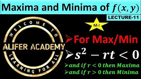 Maxima and Minima for f(x,y)|| Calculus-1 || Engineering Mathematics-1