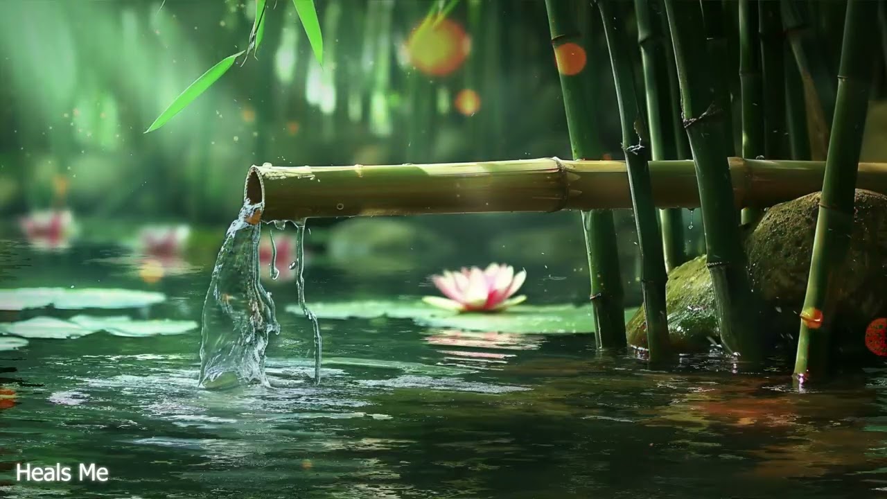 Расслабляющая фортепианная музыка и звуки воды – бамбук, расслабляющая музыка