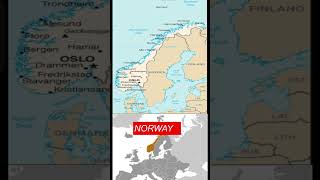 Norway map and city with famous | world map of countries|# countries map|# famous countries