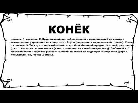 КОНЁК - что это такое? значение и описание