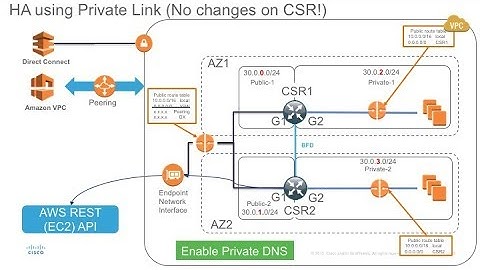 CSR1000V High Availability (HA) with AWS Private Link