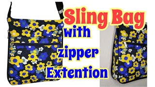 Sling Bag with zipper extention