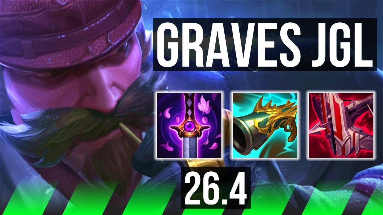 GRAVES vs ZAAHEN (JGL) | 49K damage, Good KDA: 25/2/5 | KR Master | 26.4