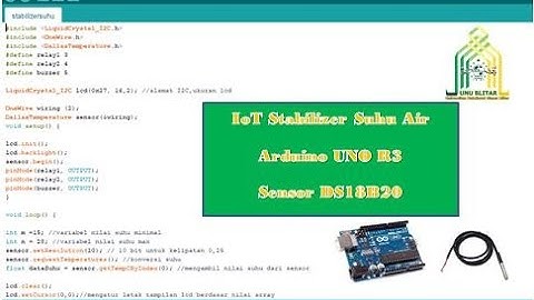 IoT - STABILIZER SUHU AIR by ARDUINO UNO R3 & SENSOR DS18B20