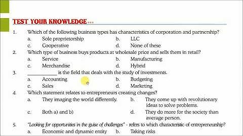 Class IX  I.T- Entrepreneurial Skills - Multiple Choice Questions