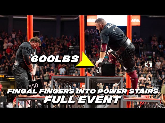 FULL FINGAL FINGERS INTO POWER STAIRS EVENT | 2023 STRONGEST MAN ON EARTH class=