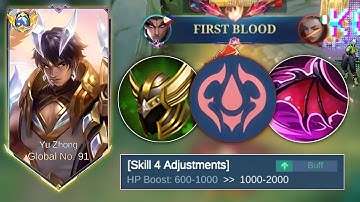 BUFF ULTIMATE YU ZHONG TANK BUILD FOR 1 VS 5! | YU ZHONG GAMEPLAY - MLBB