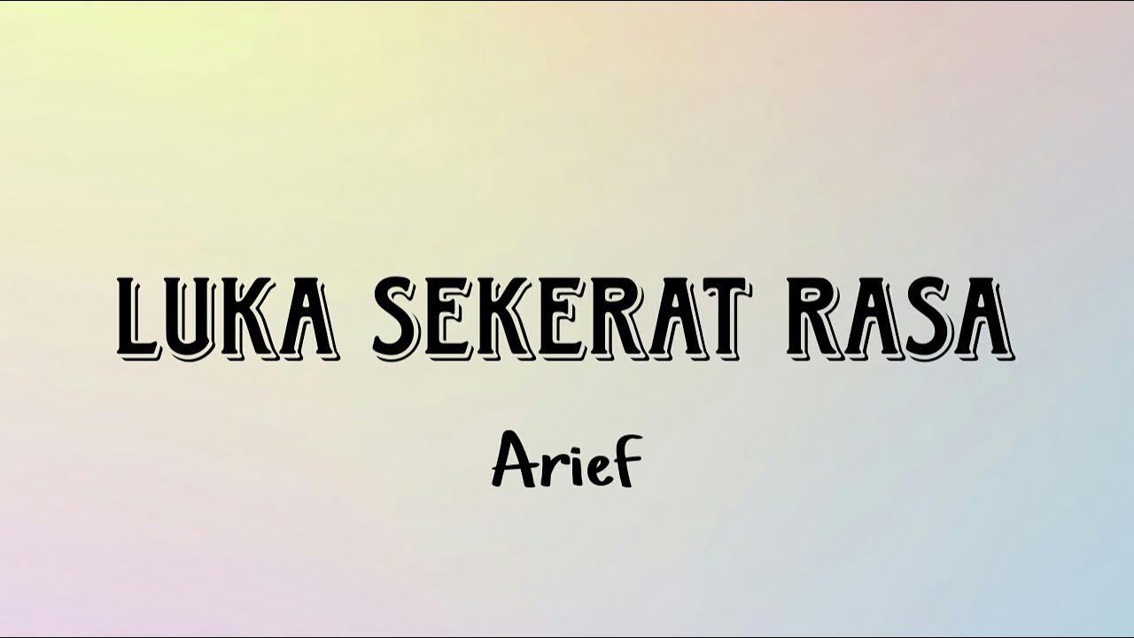 Luka Sekerat Rasa (lirik) [Lirikin]