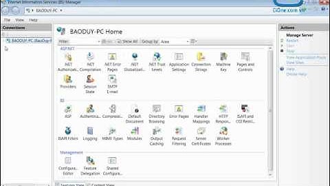 Hướng dẫn cài IIS - Window 7, Window Vista