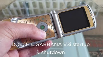 DOLCE & GABBANA V3i startup & Shutdown
