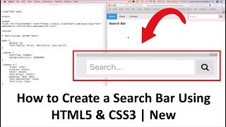 How to CODE a Search Bar Using HTML5 & CSS3 - Basic Tutorial | New