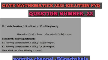 GATE MA 2025 | question no -22 solution | mathematics| Pyq solution | SGpathshala | real analysis