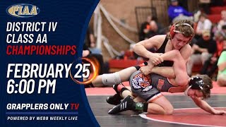 PIAA DISTRICT IV AA Wrestling Championships 2023 Webb Weekly Live