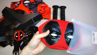 Unboxing Deadpool Costume Suit, Holsters, Swords, Mask