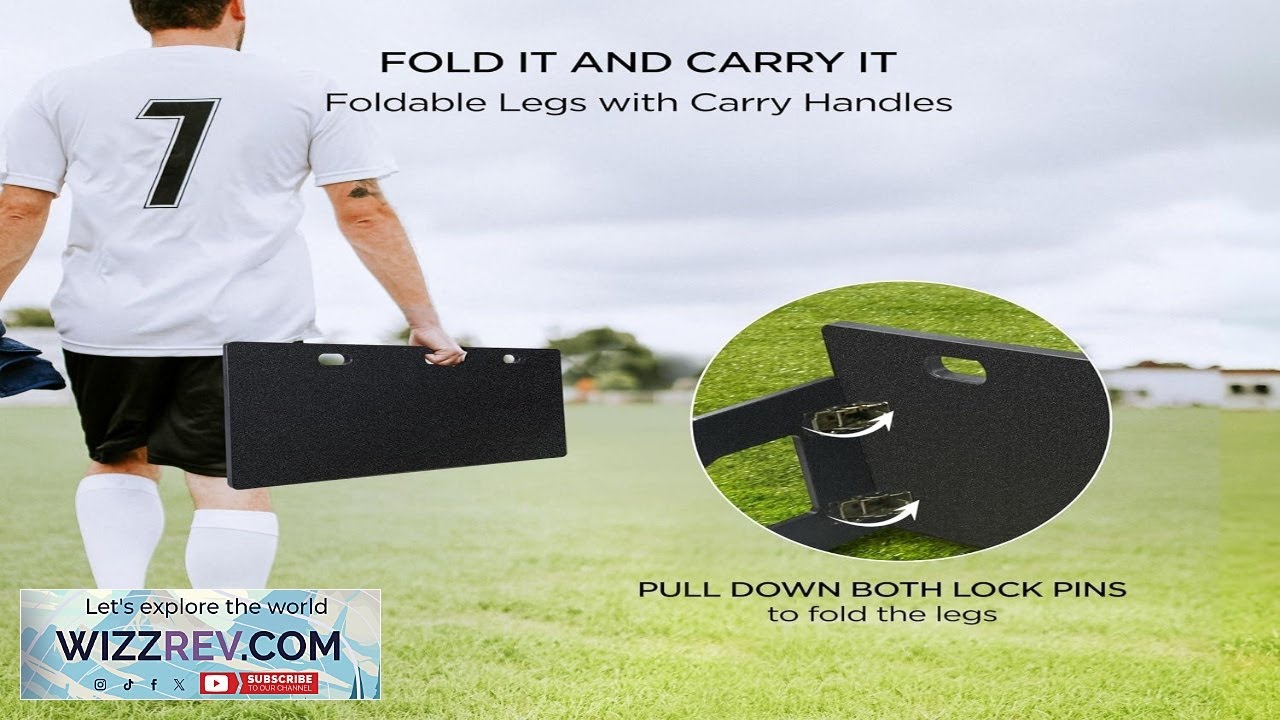 Soccer Rebounder Board Soccer Wall Kick Back Trainer with 2 Rebound Angles