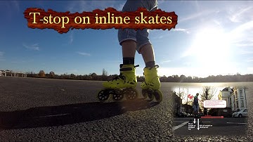 How to T-stop on inline skates.