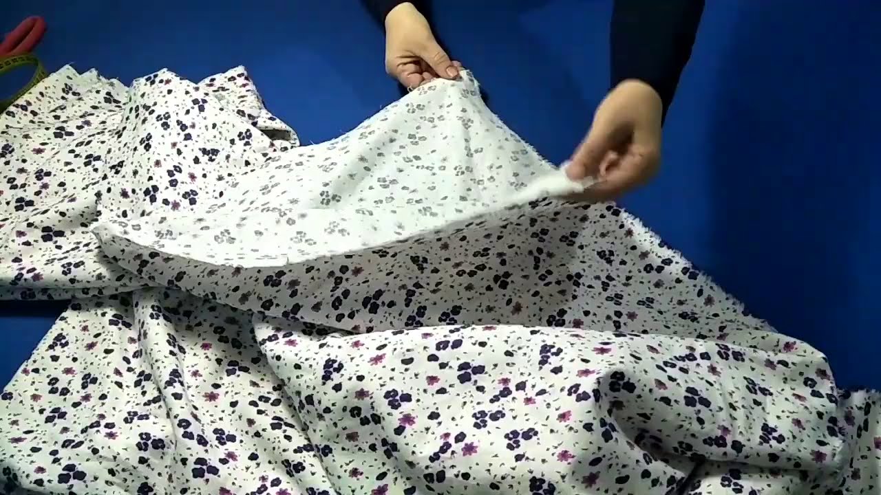 خياطة وتفصيل قندورة لكبار سن بقماش قطونة دافيين لفصل شتاء