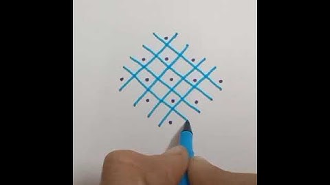 Simple Kolam design 💐✨✨✨#muggulu